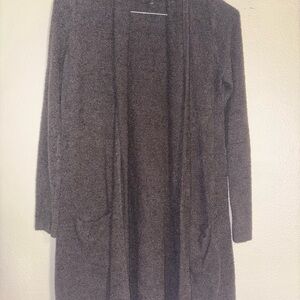 Barefoot Dreams Charcoal Open Front Cardigan